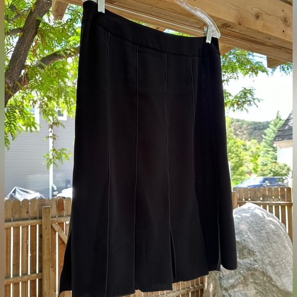 Drama Black Crepe Gored Flip Fun Party Event Skirt size 12 - Picture 4 of 15